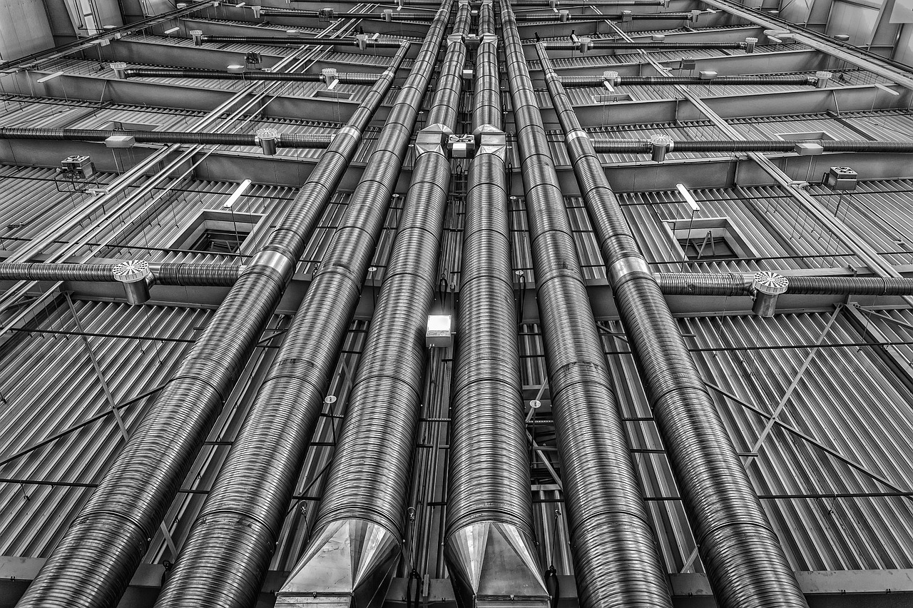 Industrial ductwork installation